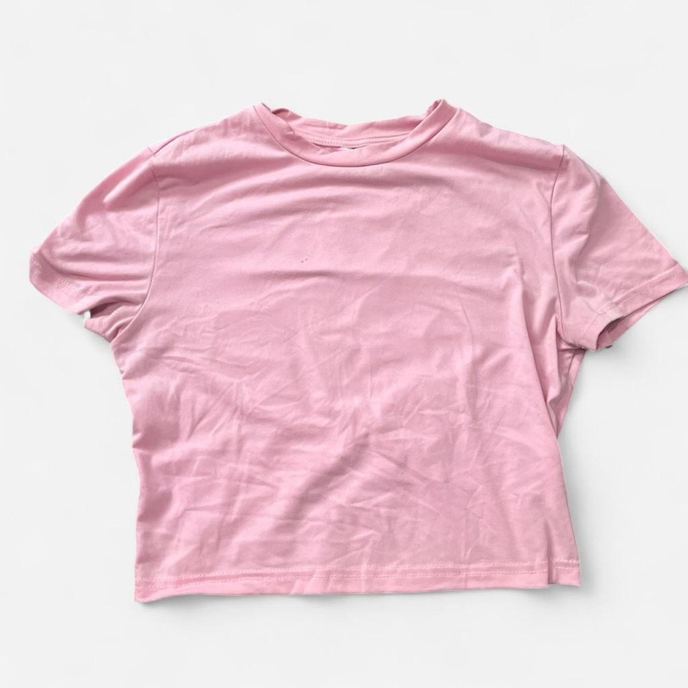Pink Cropped T-Shirt